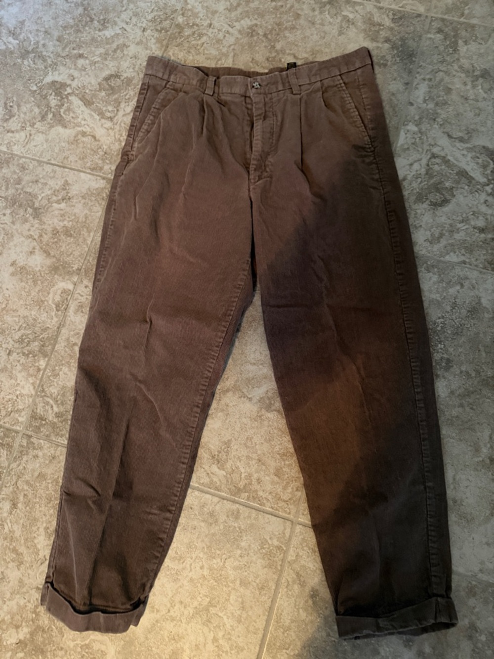 Club Room Men's Dark Brown Corduroy Trousers
